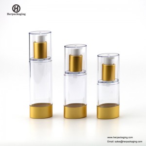 HXL4110 Empty Acrylic airless cream and Lotion Bottle cosmetic packaging skin care container